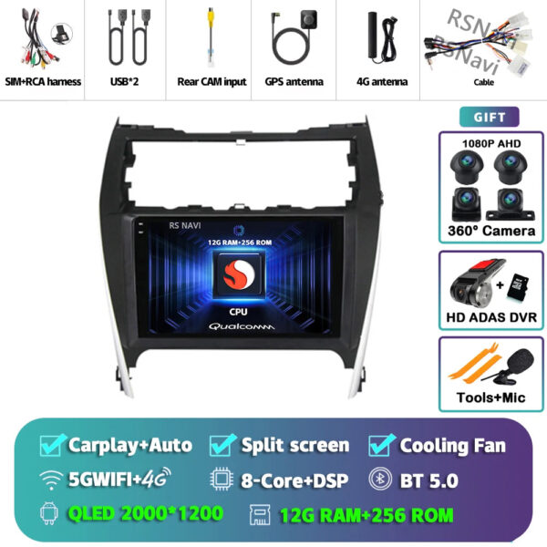 Android 14 Carplay Auto Car Radio For Toyota Camry 7 XV 50 55 2012 - 2017 Navigation GPS Multimedia Player video Stereo WIFI+4G - Image 15