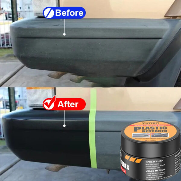 Car Plastic Restorer Crystal Clear Auto Interior Leather & Panel Renewal Wax Coating Agent Back To Black Gloss Car Wax Polish - Image 2