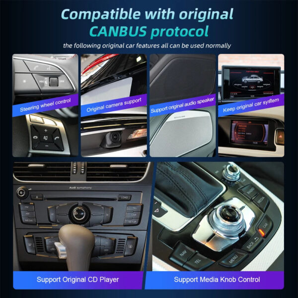 Android 14 Car Screen Player For Audi Q7 4L 2005-2015 GPS Navi Multimedia Stereo 8+128GB RAM 5G WIFI Carplay Qualcomm 8 Core - Image 6