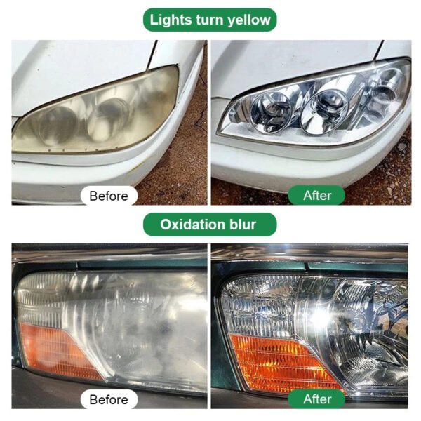 Car Headlight Restoration Polishing Kits Headlamp Scratch Remover Repair Cleaning Paste Remove Oxidation Headlight Polish Liquid - Image 4