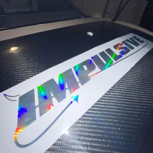 Impulsive Text JDM Decal Holographic Die Cut Vinyl PVC Windshield Sticker Waterproof Auto Rear Window Stickers Decor Accessories