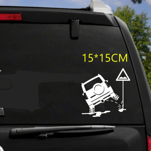 Tri Mishki Hzx132 15*15cm Vinyl Cut Funny Car Sticker for Jeep is Peeing Auto Car Stickers on SUV Off Road Waterproof Reflective - Image 8