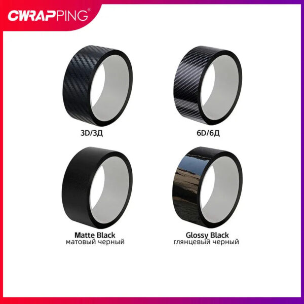 Car Glossy Black Vinyl Car Wrap Sheet Sticker DIY Paste Strip Rolls Auto Anti Scratch Protector Tape Waterproof Film Accessories - Image 6