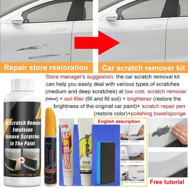 Car Scratch Remover Paint Care Tools Auto Swirl Remover Scratches Repair Polishing Auto Body Grinding Compound Anti Scratch Wax - Image 6