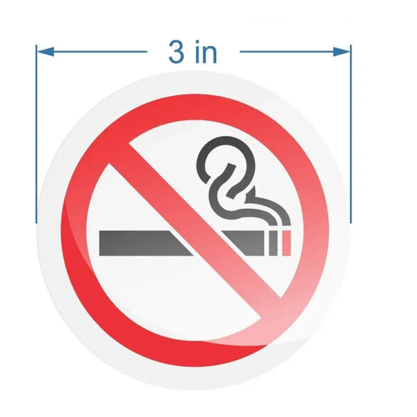 4pcs No Smoking Sign Warning Sign Stickers Anti-scratch No Smoking Warning Logo Decal Car Accessories Car Sticker - Image 2