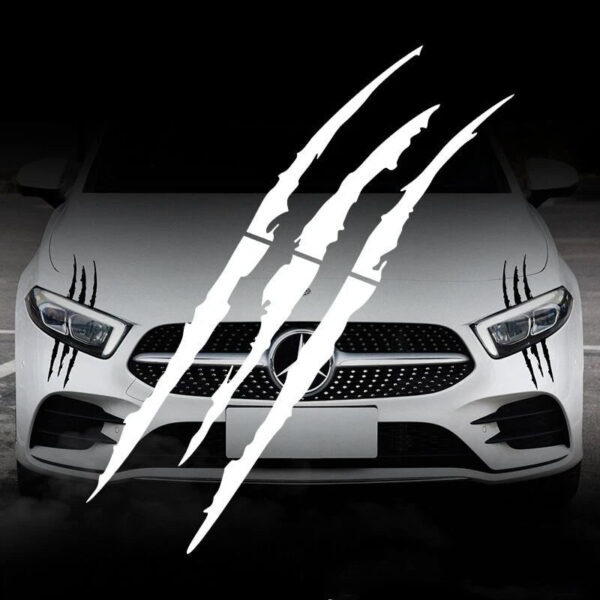 1/2pcs Auto Car Sticker Reflective Monster Claw Scratch Stripe Marks Headlight Decal Car Stickers 40cmX11cm Car Accessories - Image 2