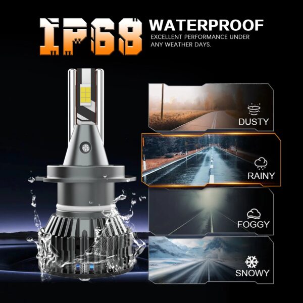550000LM H7 LED Canbus Car Headlight HB4 HB3 H11 H4 H1 9012 9005 9006 Lights Plug and Play Bulbs 1100W Auto Lamp Super Bright - Image 5