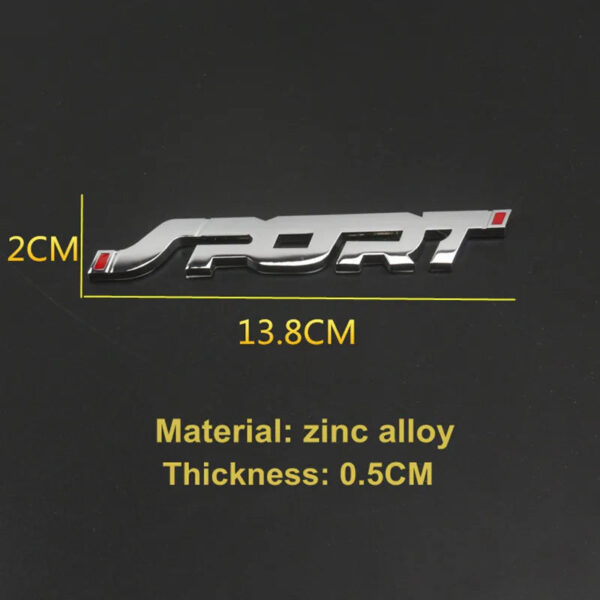 Car Accessories Sticker Styling Metal 3D Chrome Black Auto Car Trunk Racing Sport Word Letter Logo Emblem Badge Decal Sticker - Image 4