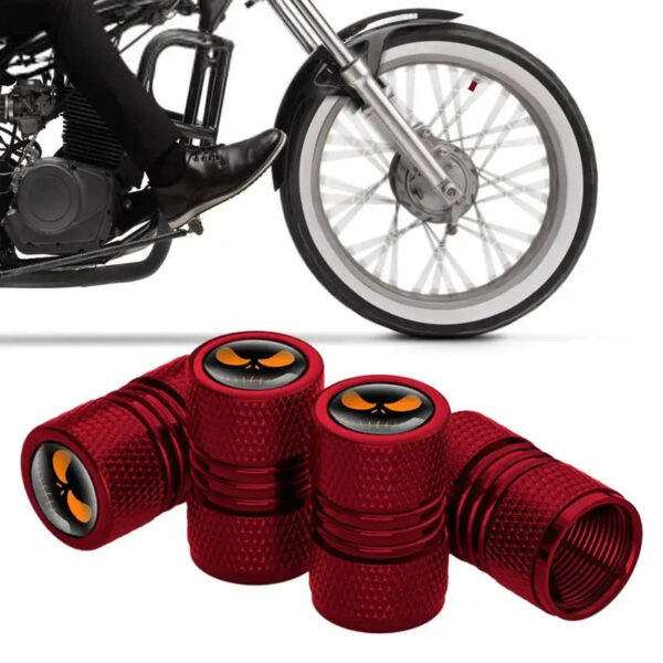4PCS/Set Aluminium Alloy Car Wheel Tire Valve Air Caps Stem Cover Dustproof Auto Motorcycles Skull Styling Accessories Car Decor - Image 4