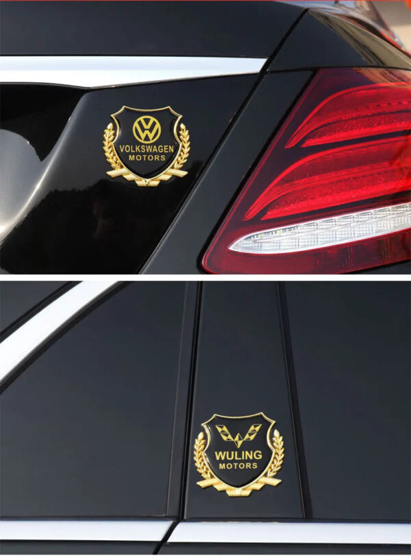1x Fashion Sport Emblem Badge Car Trunk Fender Sticker Auto Car Racing Decal Decor Silver Black Accessories - Image 6