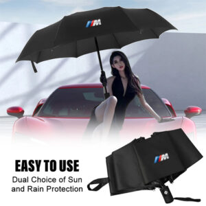 Car Styling Car Logo Business Umbrella Windproof Automatic Threefolding Umbrella Auto Guard Accessories For BMW M E90 E60 F30