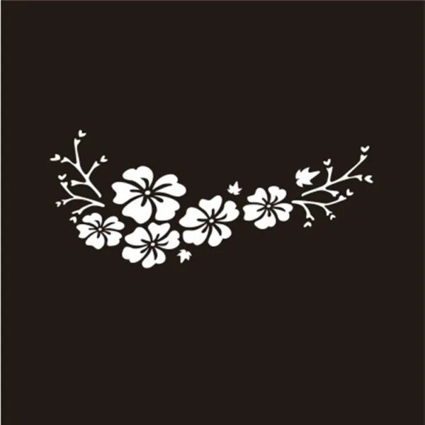 Car Flower Blossom Vinyl Decal Stickers Car Window Bumper Door Scratch Cover Decals Auto Motorcycle Stickers Exterior Decoration - Image 7