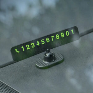 Luminous Car Temporary Parking Card Phone Number Plate Hidden Auto Telephone Card Plate Stop Sign Car Interior Accessories