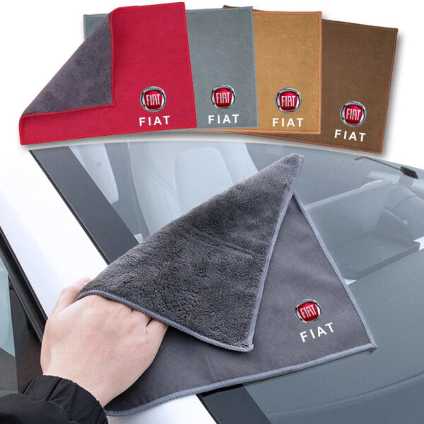 Fiber Fleece Car Cleaning Car Wash Towel Auto Tool Accessories For FIAT 500 Grande Stilo Freemont Punto Astra Bravo 500X Ducato