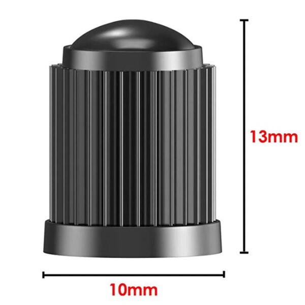20PCS Car Tire Valve Plastic Black Bike Tyre Valve Caps O Rubber Ring Covers Dome Shape Dust Valve for Auto Motorcycle Cap Decor - Image 4