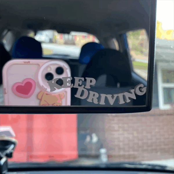 Keep Driving Decals for Car Mirror Funny Auto Decorative Accessories Cute Text Design Car Vinyl Stickers for Vanity Mirror - Image 4