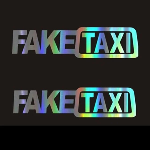 Funny FAKE TAXI Car Auto Sticker FakeTaxi Decal Emblem Self Adhesive Vinyl Universal For BMW Ford Toyota VW Honda Kia Opel Kia - Image 9