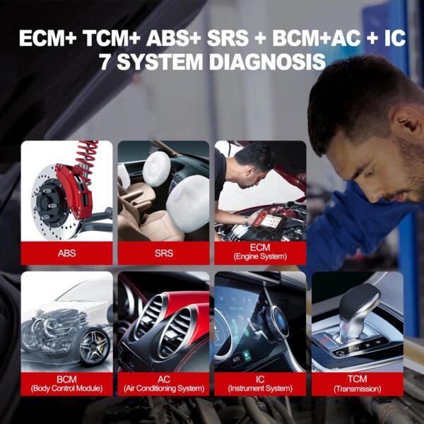 Thinkscan Plus S7 OBD2 Scanner Car Diagnostic Scanner for Engine ABS Transmission AC BCM IC Airbag Code Reader Auto Scan Tools - Image 2