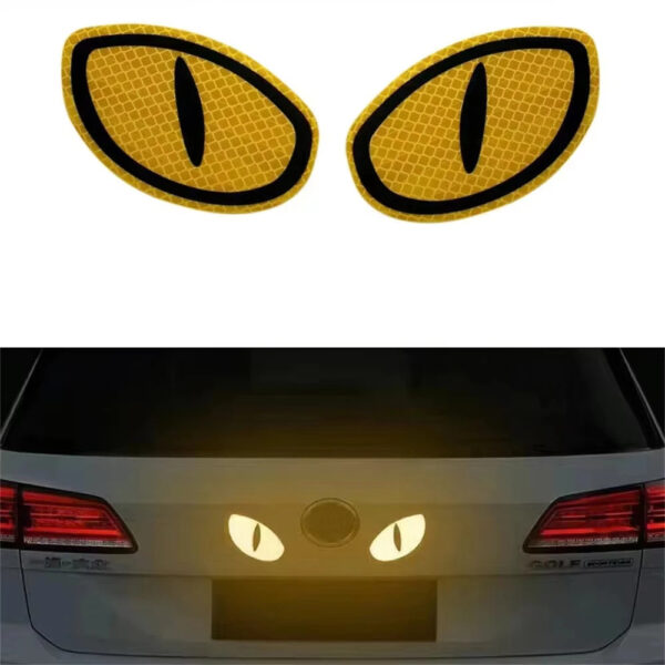 Car Reflector Sticker Night Driving Safety Decal For Auto Truck Motorcycle Trailer Cat Eye Reflective Safety Warning Tape - Image 6