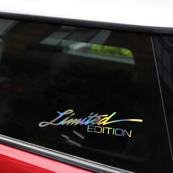 Car Laser Stickers LIMITED EDITION English Letter Car Front Decoration Reflective Decal Auto Styling Sticker Car Decals 16*4cm - Image 11