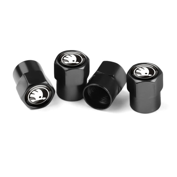 Car Accessories 4pcs Badge Wheel Tire Valve Stem Caps Auto Airtight Covers For Skoda Octavia 2 3 Kodiaq Fabia Karoq Superb 3 VII - Image 8
