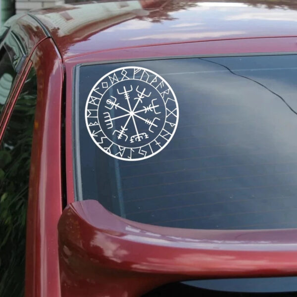 Various Sizes/Colors Die-Cut Vinyl Decal Vegvisir Compass Car Sticker Waterproof Auto Decors on Bumper Window Laptop 20807# - Image 3