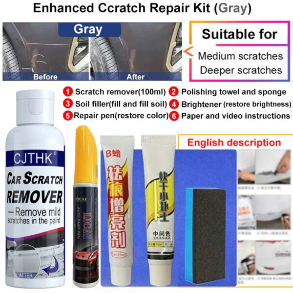 Car Scratch Remover Paint Care Tools Auto Swirl Remover Scratches Repair Polishing Auto Body Grinding Compound Anti Scratch Wax - Image 9