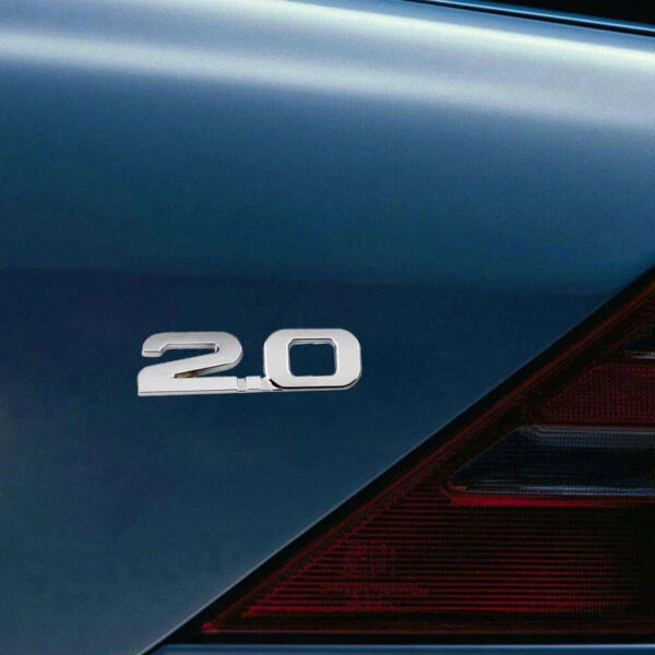 Creative 2.0 Emblem Badge 3D Car Sticker for Renault Toyota Bmw Ford Focus 2 Vw Mazda Car Styling Decor Sticker Exterior Parts - Image 5