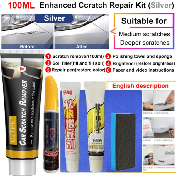 Car Scratch Remover Paint Care Tools Auto Swirl Remover Scratches Repair Polishing Anti Scratch Wax Auto Body Grinding Compound - Image 10