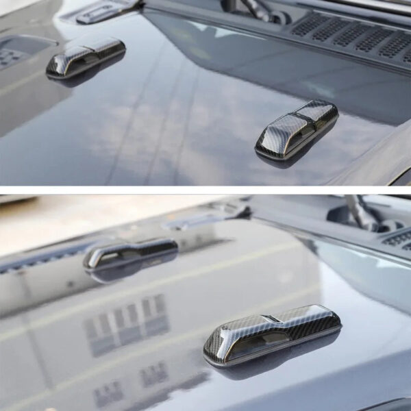 Car Hood Lock Catch Latches Decorative Cover Trim for Jeep Wrangler JL 2018 2019 Gladiator JT Sports Rubicon Sahara 2020-2023 - Image 4