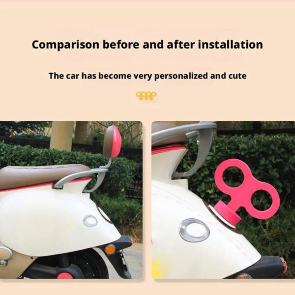 3D Car Wind Up Key, Cute Clockwork Wind Up Key For Back Of Car Roof Decoration 3D Car Stickers Peculiar Auto Sticker Decor - Image 5