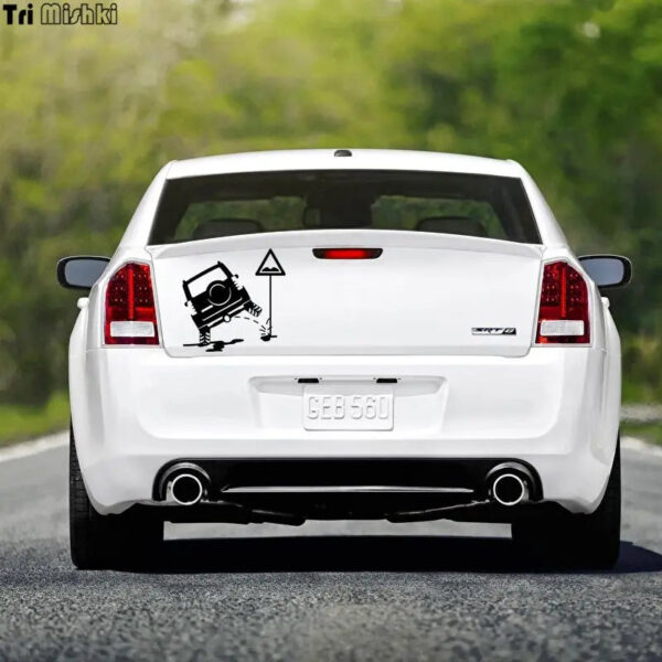 Tri Mishki Hzx132 15*15cm Vinyl Cut Funny Car Sticker for Jeep is Peeing Auto Car Stickers on SUV Off Road Waterproof Reflective - Image 4