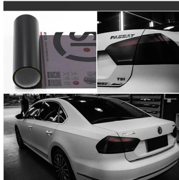 Gloss Transparent Light Black Smoke PVC Film Tint 30 X60cm Auto Car Light Headlight Taillight Tint Vinyl Film Sticker Wrap Cover - Image 8