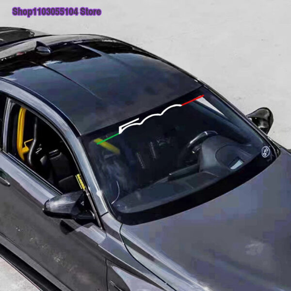 1PC Car Windscreen Window Sticker Vinyl Decal For Fiat 500 Abarth Auto Accessories - Image 3