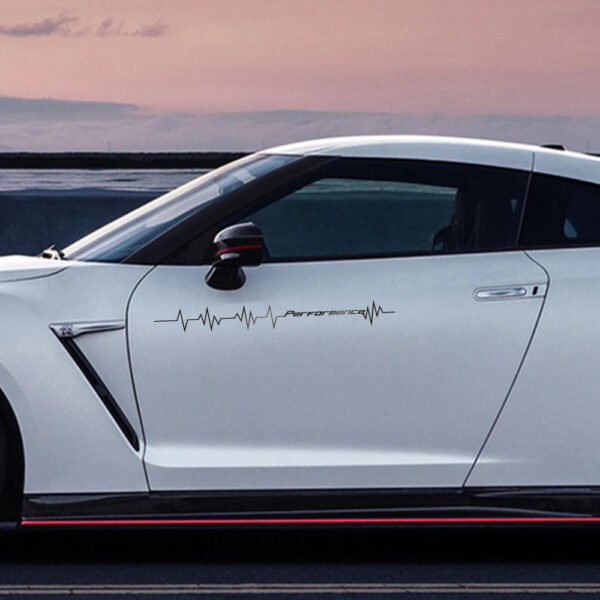 Reflective Performance Heartbeat Line Sticker Car Windshield Windscreen Bumper Hood Decor Decal Auto Vehicle Vinyl Decoraion - Image 3