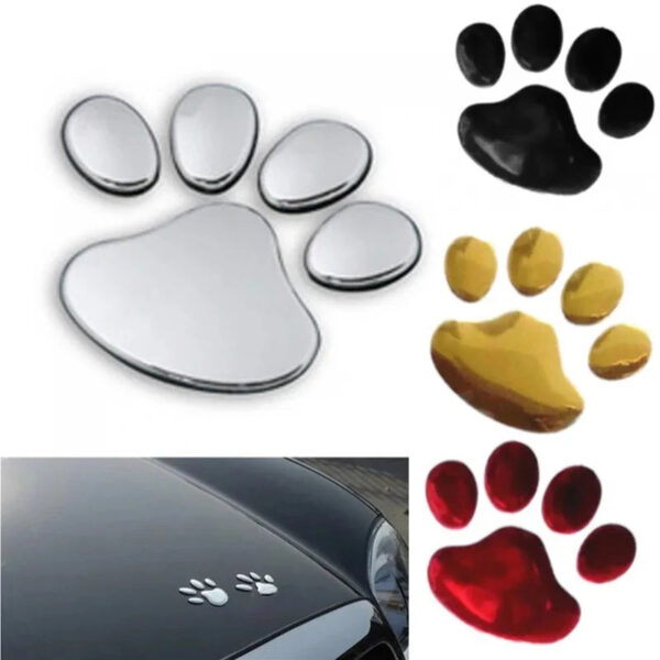 2PCS Car Sticker Paw 3D Animal Dog Cat Footprint Decal Car PVC Sticker Cool Design Car Decal Auto Accessories - Image 2