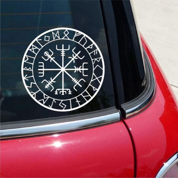 Various Sizes/Colors Die-Cut Vinyl Decal Vegvisir Compass Car Sticker Waterproof Auto Decors on Bumper Window Laptop 20807# - Image 5