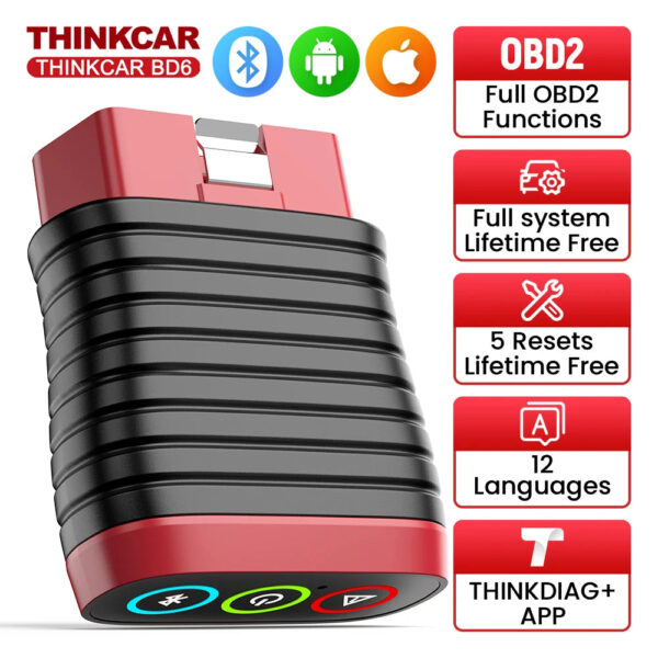 THINKCAR BD6 OBD2 Scanner Full System Diagnostic OIL IMMO ETS BLEED Brake Reset Lifetime Free All Auto Car Via THINKDIAG APP - Image 7