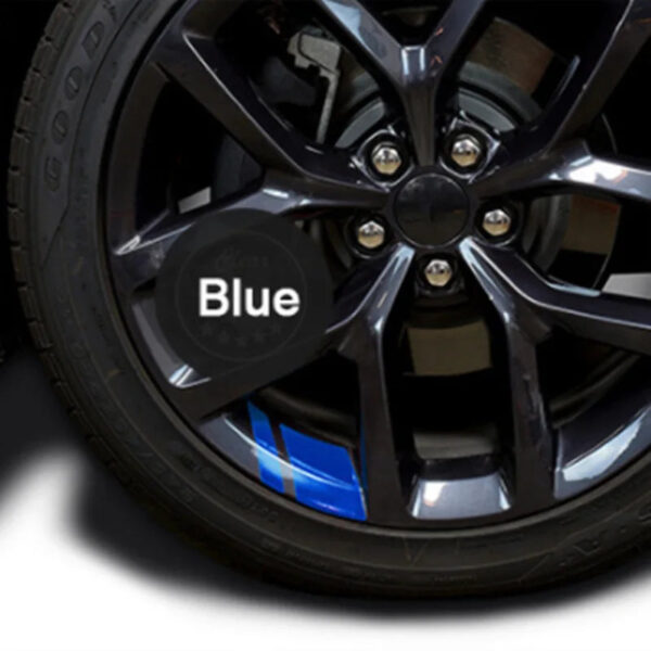 6PCS Reflective Car Wheel Decal Sticker Pressure Adhesive Auto Red Accessories Car Stickers Wheel Hub Decals Dropshipping - Image 11