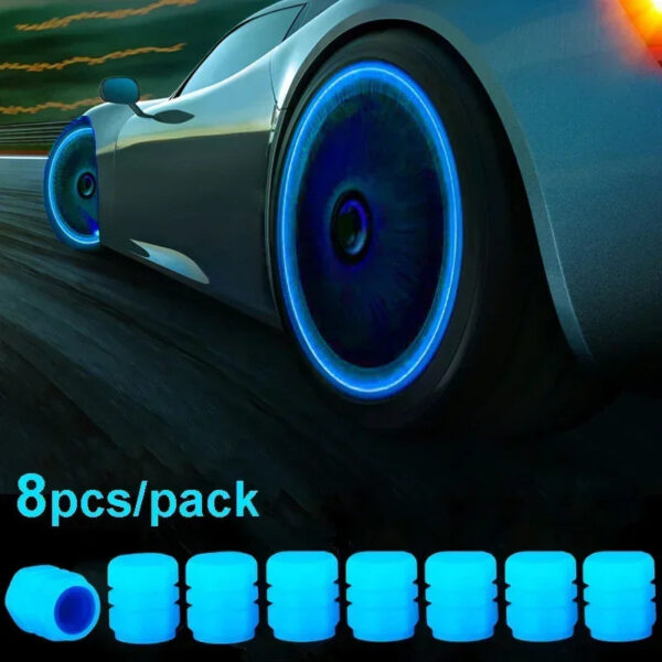 4/8pcs Luminous Tire Valve Caps Auto Car Motorcycle Bicycle Fluorescent Night Glowing Wheel Tyre Hub Valve Stem Caps Decoration - Image 15