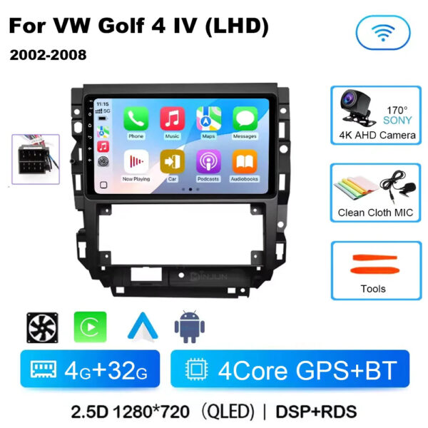 Car Radio Android 15 For Volkswagen VW Golf 4 IV Jetta MK4 Classics Multimedia Player Carplay GPS Android Auto Stereo DSP WIFI - Image 17