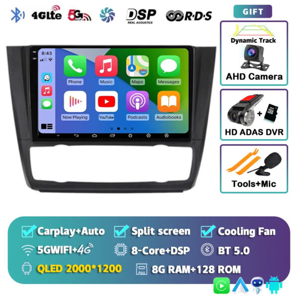 Android 14 For BMW 1-Series E88 E82 E81 E87 2004 - 2011 2K QLED Android Car Radio Multimedia Video Player GPS stereo CarPlay 4G - Image 19