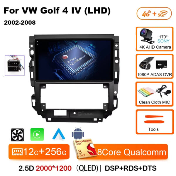 Car Radio Android 15 For Volkswagen VW Golf 4 IV Jetta MK4 Classics Multimedia Player Carplay GPS Android Auto Stereo DSP WIFI - Image 12