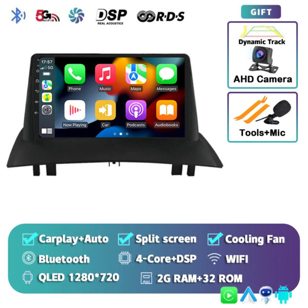 Android 14 For Renault Megane 2 2002-2009 2K QLED Android Car Radio Multimedia Video Player GPS Stereo CarPlay 4G Navigationv BT - Image 17