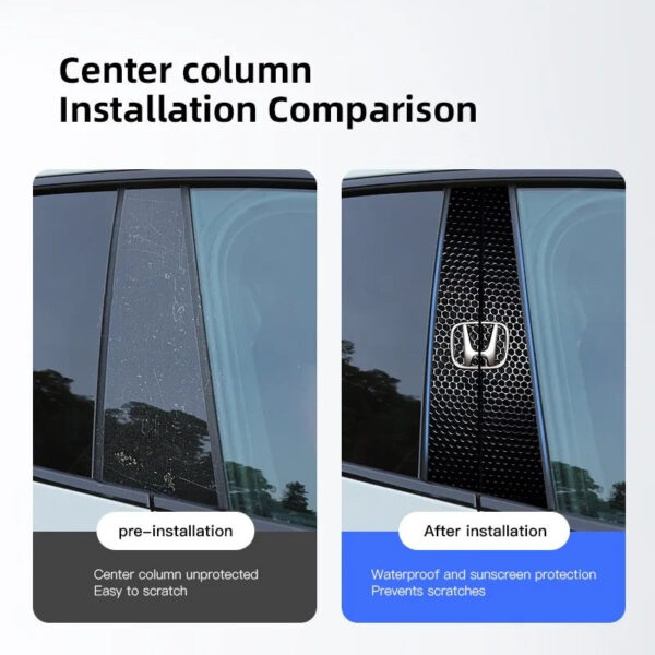 Car Stickers B-Pillar Center Column Decoration Cover PET Decals Auto Accessorie For Honda Civic Accord Fit Jazz CRV BRV HRV - Image 3