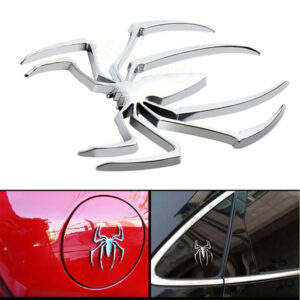 New Badge Silver/Gold Auto Decal Spider Shape 3D Car Stickers Metal Chrome