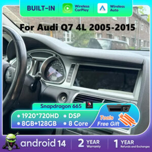Android 14 Auto Car Radio Carplay Screen For Audi Q7 4L 2005-2015 MMI 2G 3G GPS Navi with Rear Camera Automotive Multimedia DSP