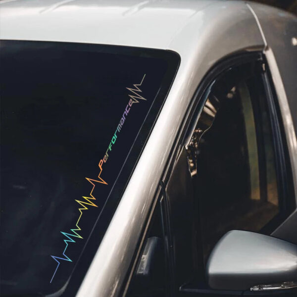 Reflective Performance Heartbeat Line Sticker Car Windshield Windscreen Bumper Hood Decor Decal Auto Vehicle Vinyl Decoraion - Image 5