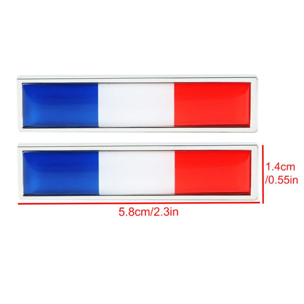 1 Pair France National Flag Metal Car Stickers Auto Styling Motorcycle Accessories Badge Label Emblem Car Stickers - Image 5