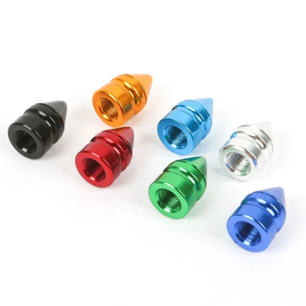 4Pcs Car Tire Valve Cap Pagoda Shape Tire Valve Caps Air Dust Cap Auto Wheel Cap Valve Stem Cap Universal Car Tire Accessory - Image 2